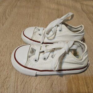 Baby Infant Classic Converse All Star White Sneakers 7 Boys Girls
